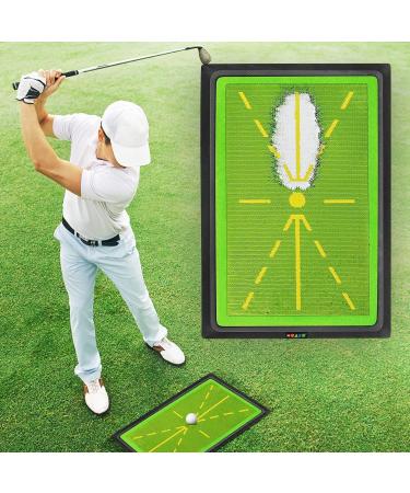 JIMITOP Golf Swing Mat 12 * 17 INCH Widen Divot Board Swing Path for Golf Training Golf Indoor Practice - Green - Buy Online on GoSupps.com