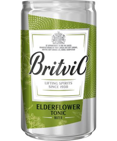 Britvic Low Calorie Elderflower Tonic Water 24x150ml - Refreshing and Light Drink Option - Buy Online on GoSupps.com