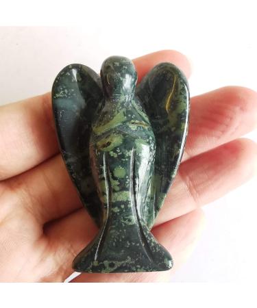 Lovionus89 Kambaba Jaspis Guardian Angel Statue - 5cm Hand-Carved Stone Healing Crystal Decoration - Buy Online on GoSupps.com