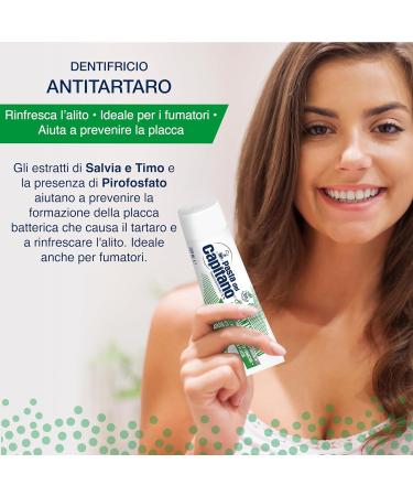 Pasta del Capitano Organic Toothpaste - 75ml | Freshness & Plaque Prevention | Ideal for Smokers | 100% Made in Italy - Buy Online on GoSupps.com