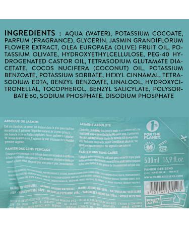 Panier des Sens Marseille Liquid Soap Refill Bag Jasmine - 2x500ml Made in France - International Shipping Available - Buy Online on GoSupps.com
