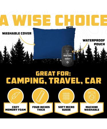 Wise Owl Outfitters Camping Pillow - Compressible Memory Foam Travel Pillow for Backpacking - Small/Medium Blue - Buy Online on GoSupps.com