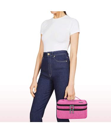 Luxja Double-Layer Nail Polish Carrying Case - Pink (Bag Only) - Holds 30 Bottles (15ml) - Buy Online on GoSupps.com