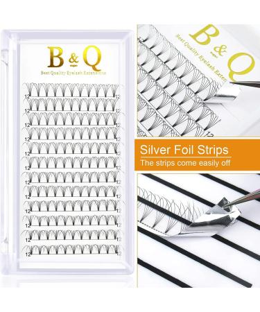 B&Q LASH 5D-0.10C-9mm Pre Made Fan Eyelash Extensions | Short Stem Russian Volume Lashes 5D-0.10 | 7D 0.07-0.10 Pre Made Russian Lashes - Buy Online on GoSupps.com