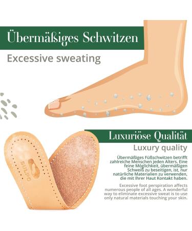 Sulpo Vegetable Tanned Leather Insoles - 3 Pairs Anti-Odor Cork Inserts for Sweating Feet - Unisex Comfort Soles 45 - Buy Online on GoSupps.com