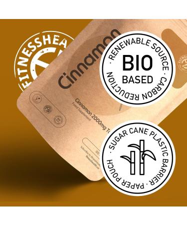 Fitness Health Cinnamon Extract Tablets 3000MG - Pure Digestion Supplement - Rich in Calcium - Supports Metabolism - Vegan - 120 Count - Buy Online on GoSupps.com