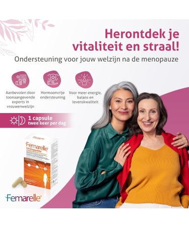  Femarelle Femarelle Unstoppable 56 Capsules - Postmenopause Support with DT56a Vitamin B2* Vitamin D3* Biotin* and Calcium*. Contributes to Healthy Vaginal Bloom Has and Is Good for Bones - Buy Online on GoSupps.com