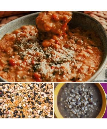 Dry soup mix 2.5 kg (5.5 lb) Excellent for making soups on the stovetop in a slow cooker or pressure cooker Chickpeas Black beans Green lentils Red lentils Great northern beans Cranberry/Romano beans Non-GMO Product of Canada - Buy Online on GoSupps.com