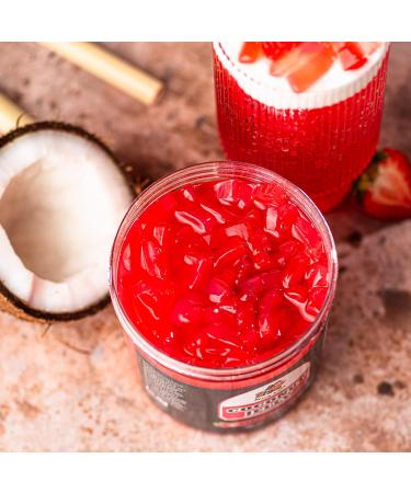 Coconut Fruit Jelly Topping | Strawberry Flavour | 1LB (454g) | Fruit Dessert for Bubble Tea Drinks Desserts Smoothies and Snacks | Boba Tea Tapioca Pearl Mix Kit - Buy Online on GoSupps.com