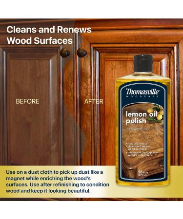 Thomasville Lemon Oil Polish - Natural Wood Cleaner & Furniture Polish | Cleans Restores & Protects Wood Surfaces - 16oz - Buy Online on GoSupps.com