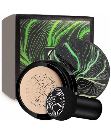 Mushroom Head Air Cushion CC Cream Natural Foundation Full Cover Concealer Nude Makeup Oil Control/Moisturizing Brightening Pigment BB Cream Matte Foundation (NATURAL) CREMENF coloring 20 g (1 Pack)