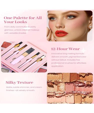 Eyeshadow Palette - Long Lasting Makeup & Fondant | 32 Colors Makeup - For Women Teens Adults Beginners Travel Home Daily Shuttle Dating And - Buy Online on GoSupps.com