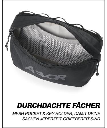 Avor Bar Bag Mini Black Eclipse | Water-Repellent Handlebar Pocket | 1L Volume | 2 Indoor Pockets | Sustainable & PFC-Free - Buy Online on GoSupps.com