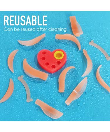 PERMANIA 16 Piece Lash Lift Rods - 3 in 1 Reusable Eyelash Perm Curler Kit for All Eye Shapes - DIY Soft Silicone Eyelash Tools (Orange - Buy Online on GoSupps.com