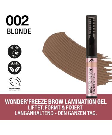 Manhattan Wonder'Freeze Brow Lamination Gel 002 Blonde Waterproof and smudge-proof brow gel that shapes and sets - Buy Online on GoSupps.com