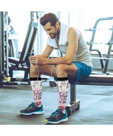 Haskirky High Elasticity Eiffel Tower Compression Socks - Relieve Fatigue, Ideal for Travel and Running - 1 Pair - Buy Online on GoSupps.com