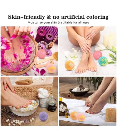 12-Piece Organic Foot Bath Bombs Gift Set for Women - Handmade, Natural Ingredients with Rich Essential Oils for Moisturizing Dry Skin and Relaxing Foot Spa Experience - Buy Online on GoSupps.com