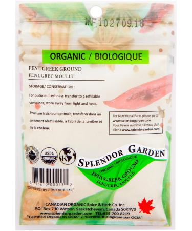 Splendor Garden organic Fenugreek Ground 35.0 Gram 35 g (Pack of 1) - Buy Online on GoSupps.com