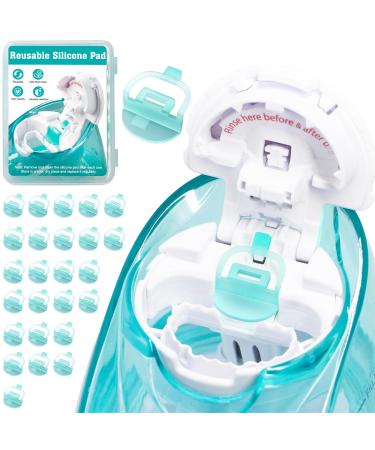 CYOUH 26PCS Reusable Silicone Pads Refills Accessories for Substitute Salt Saline Pods Compatible with Nasal Irrigation System Nasal Care for Easy Operation