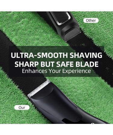 Groin Hair Trimmer - Electric Waterproof Manscape Trimmer for Men | Ceramic Blade LED Light & Charging Base - Buy Online on GoSupps.com