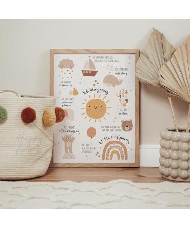 Happyarts Kinderzimmer A4 Affirmations Posters Set | Mindfulness Decor for Baby Rooms | Self-Love Prints for Kids - Frame Not Included - Buy Online on GoSupps.com