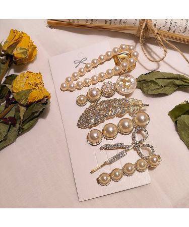 Agirlvct Pearl Hair Clips Set - Elegant Hair Barrettes & Accessories for Women and Girls (6 PCS) - Buy Online on GoSupps.com
