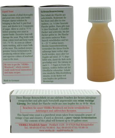 x Levure de Vin - Kaltgarhefe 20ml + Copeaux de Ch ne Vierka Levure de Vin Liquide - Buy Online on GoSupps.com