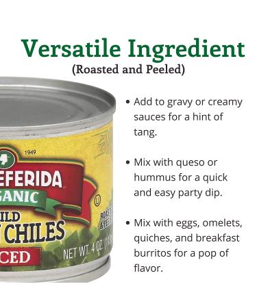 La Preferida Organic Green Chiles 4 oz (Mild-Diced) - 1 Pack - Buy Online on GoSupps.com