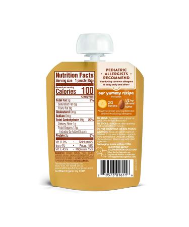 Happy Family Organics Nutty Blends: Organic Banana & Almond Butter Baby Food (6+ Months) - 3 oz - Buy Online on GoSupps.com