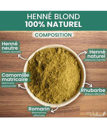 Henn Blond Naturel 100g + Henn Neutre Bio 100g - Kit Coloration V g tale Cheveux Blonds + Soin Capillaire Volume Brillance - Masque Naturel Anti-Pellicules Anti-Poux - Cheveux Secs - Buy Online on GoSupps.com