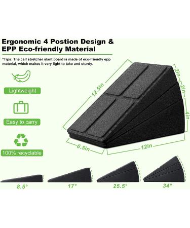 Adjustable Calf Stretcher Set for Physical Therapy and Leg Exercises - 3pcs Slant Board with Knee Wedge for Stretching and Mobilization - Buy Online on GoSupps.com