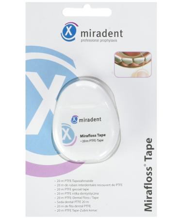 Miradent Mirafloss Tape Dental Floss Dental Tape Ptfe impregnated 20 m - Set of 4 pieces