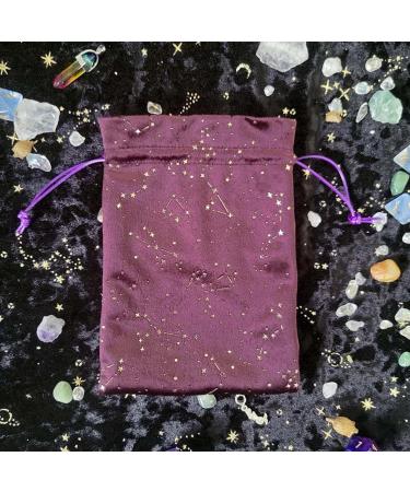 Pochette bijoux | Porte-cartes de tarot portable en forme d' toile | Sac main en velours avec cordon de serrage pour bijoux boucles d'oreilles ponts d'oracle runes pierres - Buy Online on GoSupps.com
