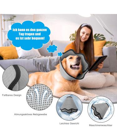 Buy Lollanda Rescue Dog Lick Protection Collar - Adjustable Recovery Collar for Dogs (M) - Soft Fabric Anti-Bite Protection After Surgery - International Shipping Available - Buy Online on GoSupps.com