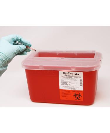 Oakridge 1 Gallon Sharps Containers with Pop-Up Lid - Pack of 3 - Buy Online on GoSupps.com