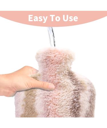 Hot Water Bottle with Soft Cover 2L for Menstrual Cramps & Pain Relief - Pink, HP-Pink - Buy Online on GoSupps.com