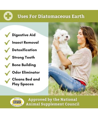 Wholistic Pet Organics Diatomaceous Earth for Dogs - 4 Oz Organic Food Grade | Safe Silica for Overall Health - Buy Online on GoSupps.com