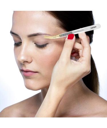 Professional Stainless Steel Eyebrow Tweezers Hair Removal Tweezers Facial Hair Ingrown Hair for Men Women - Buy Online on GoSupps.com