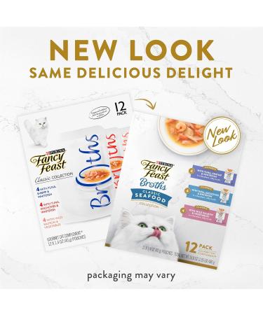 Purina Fancy Feast Broths Classic Collection Variety Pack - 1.4oz, 12 Pack - Buy Online on GoSupps.com