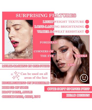 3 Colors Polvo De Hadas Waterproof Long Lasting Highlight Body Glitter Patting Powder Highlighter Makeup Sparkling Glitter Powder for Face Eyes Body and Collarbone - Buy Online on GoSupps.com