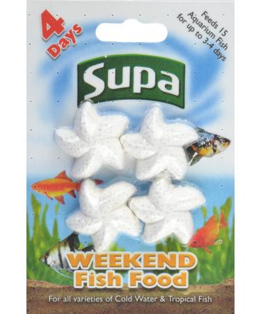 Supa Aquarium Weekend Fish Food 4 Days Pack of 4 Easy To Use Slow Releasing Food Block For Feeding Cold Water & Tropical Aquarium Fish - Buy Online on GoSupps.com