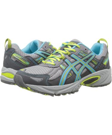 ASICS Women's Gel-Venture 5 Running Shoes 9 Wide - Silver Grey/Turquoise/Lime Punch - Buy Online on GoSupps.com