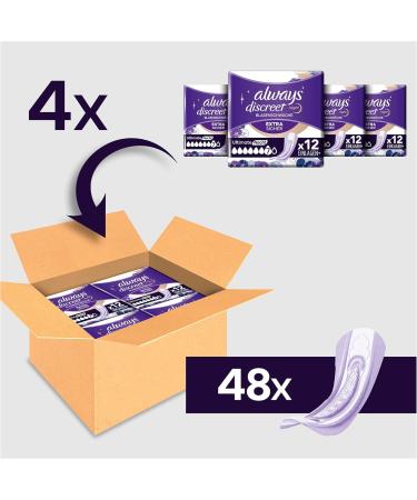 Always Discreet Incontinence Inlays for Women - Ultimate Night Protection (48 Pieces) - Comfortable & Discreet Shipping Worldwide - Buy Online on GoSupps.com