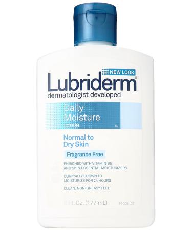 Lubriderm Daily Moisturizer Lotion for Normal to Dry Skin - Fragrance Free 6 oz (Pack of 6) | International Shipping - Buy Online on GoSupps.com