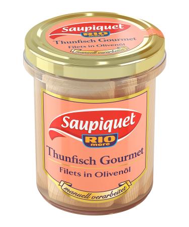 Saupiquet Rio Mare Gourmet Tunfish fillets in olive oil high-quality olive oil entire fillets in the glass made by hand the best of tuna premium fillets for special occasions 180g Italian 180 g (1 Pack) - Buy Online on GoSupps.com