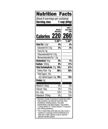 Cascadian Farm Organic Hearty Morning Fiber Cereal 14.6 oz - Buy Online on GoSupps.com