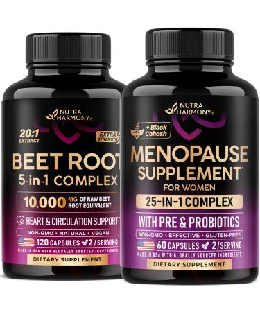 NUTRAHARMONY Beet Root Capsules & Menopause Supplement
