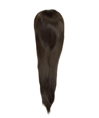 WIG ME UP - Hairpiece voluminous straight braid/ponytail mini butterfly clip elastic band approx. 60 cm medium brown WK06-6