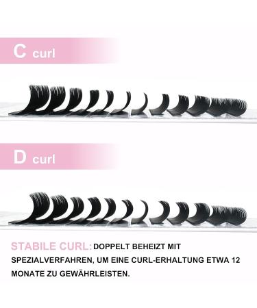 Premium Single Eyelashes 1:1 Technology - C Curl & D Curl Extensions (8-15mm) | 9mm C-0.20 Individual Eyelash Extensions - Buy Online on GoSupps.com