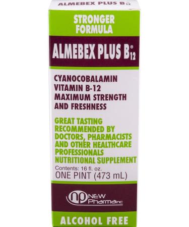Almebex Plus B12 16 fl. oz - Newpharma INC - Fast-Acting Vitamin B12 Supplement - Buy Online on GoSupps.com